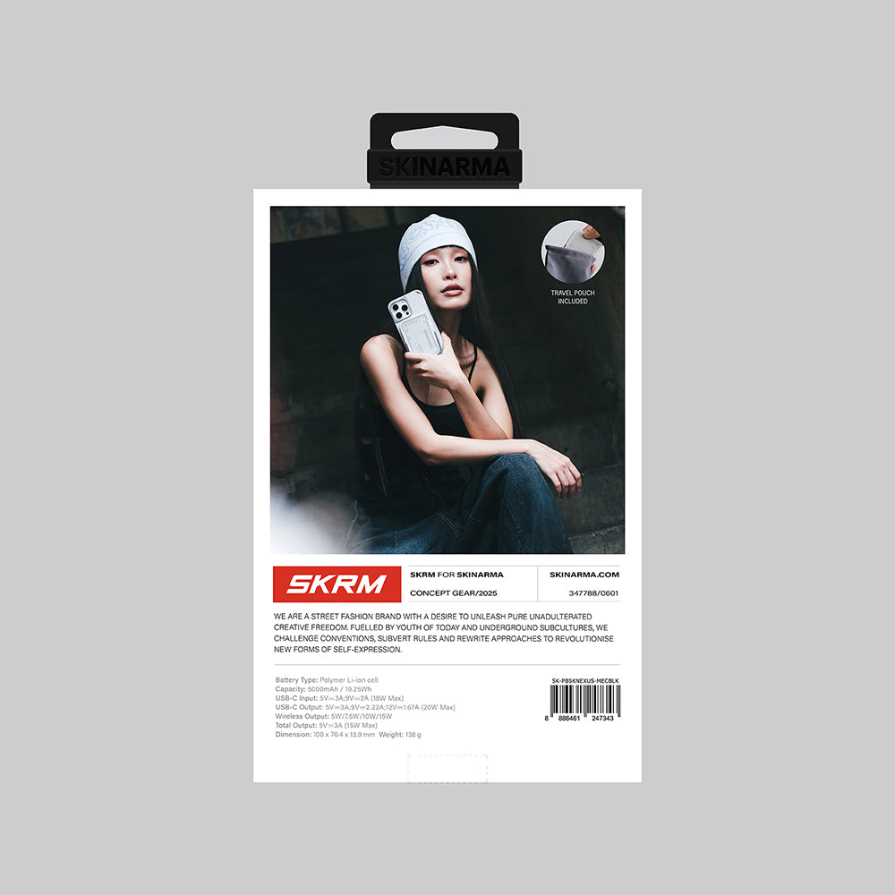 Skinarma Nexus Mecha Kablosuz ve PD Hızlı Şarj Özellikli Metal Standlı Taşınabilir Powerbank 20W 5000mAh Gold