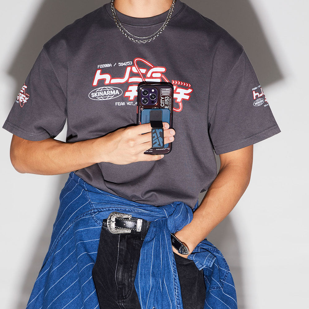 SkinArma Spunk Serisi Standlı PU Deri Kartlık Turuncu