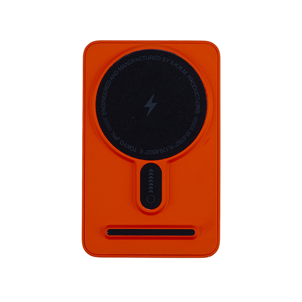 SkinArma Spunk Taşınabilir Wireless Şarj ve PD Hızlı Şarj Özellikli Powerbank 15W 5000mAh Turuncu