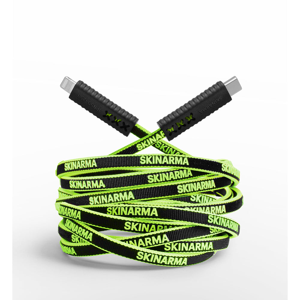 SkinArma Type-C to MFI Lightning Tenso Data ve Şarj Kablosu 3.0A 1.2 Metre Beyaz