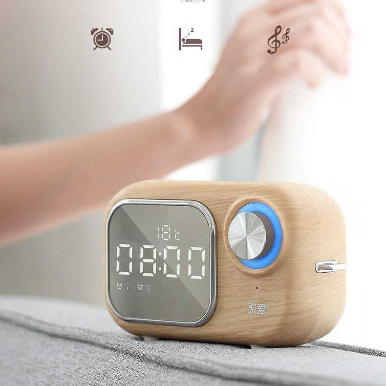 Soaiy E16 Bluetooth Speaker Hoparlör Kahve Açık