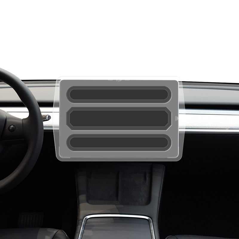 Tesla Model Y CaseWorld Araç Multimedya Uygulama Aparatlı Ekran Koruyucu Şeffaf