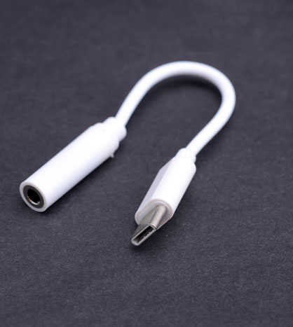 Type-C Kulaklık Çevirici 25cm Beyaz