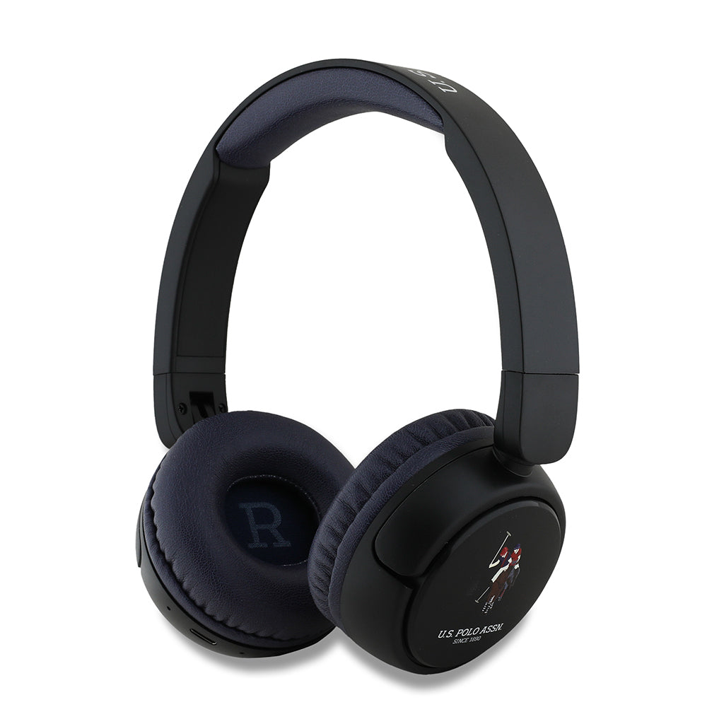 U.S Polo Assn. Orjinal Lisanslı Katlanabilir Ayarlanabilir Baskı Logolu Kulak Üstü Bluetooth Kulaklık v5.3 Beyaz