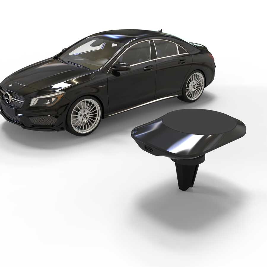 Vokamo WRL-01 Mıknatıslı Kablosuz Şarj Araç Telefon Tutucu Siyah