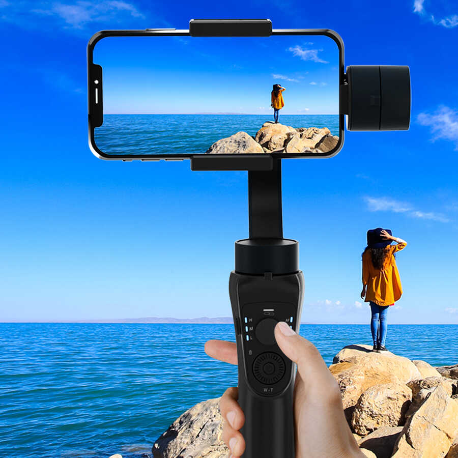 Wiwu 3-Axis S5B Gimbal Sabitleyici Siyah