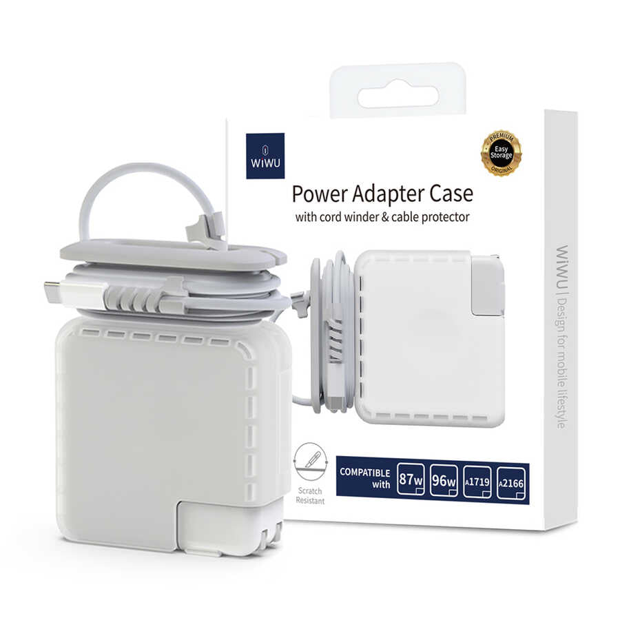 Wiwu 61W (A1718/A1947) Power Adaptör Kılıfı Beyaz