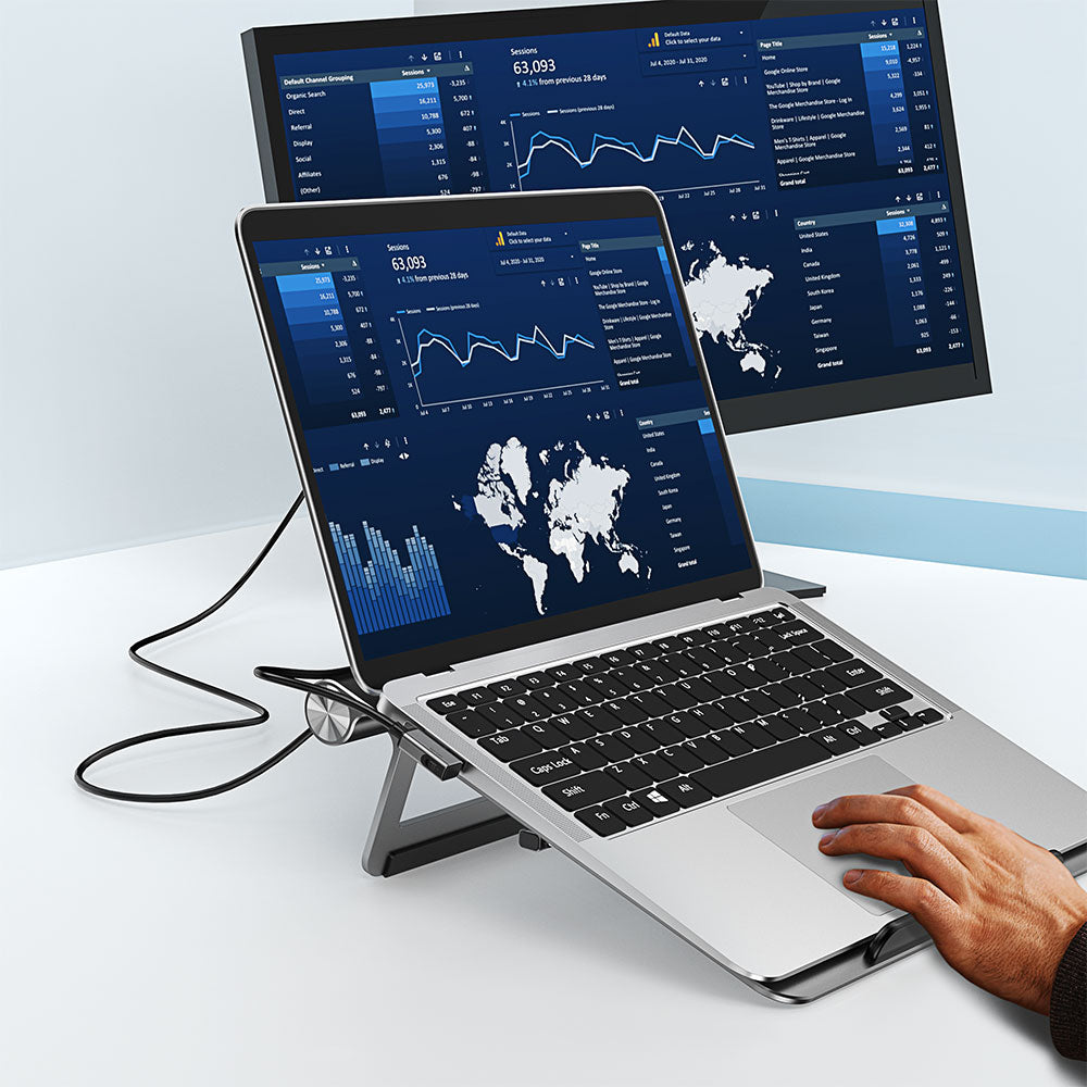 Wiwu A821CH 8in1 Hub Bağlantı İstasyonlu Notebook Laptop Standı PD3.0/USB3.0/RJ45 (1000Mbps)/SD/TF/HDMI (4K@30Hz) Gri