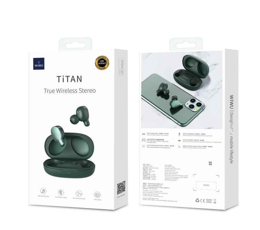 Wiwu Airbuds Titan Bluetooth Kulaklık Yeşil