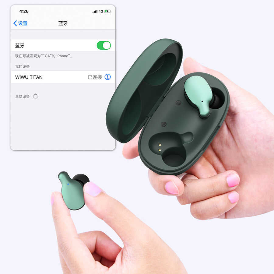 Wiwu Airbuds Titan Bluetooth Kulaklık Yeşil