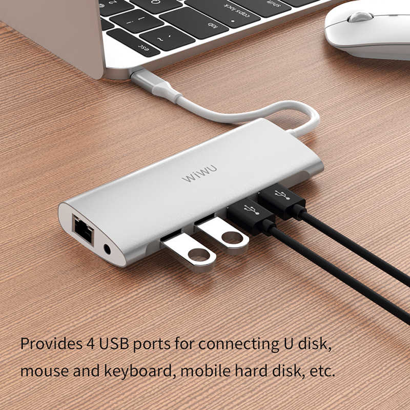 Wiwu Alpha 11 in 1 Type-C Hub Gümüş