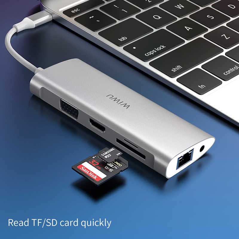 Wiwu Alpha 11 in 1 Type-C Hub Gümüş