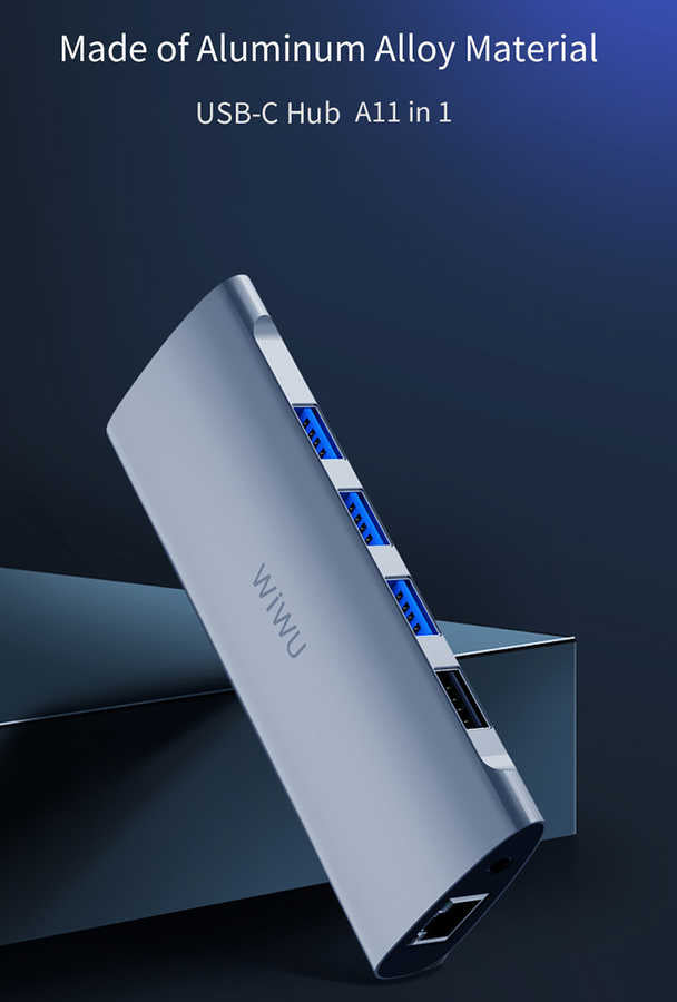 Wiwu Alpha 11 in 1 Type-C Hub Gümüş