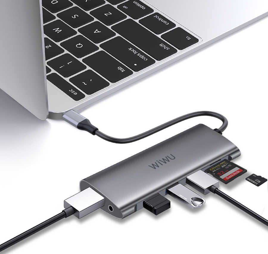 Wiwu Alpha 11312H 11 in 1 Type-C Hub Gri