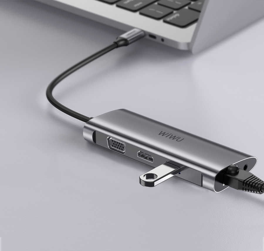 Wiwu Alpha 11312H 11 in 1 Type-C Hub Gri