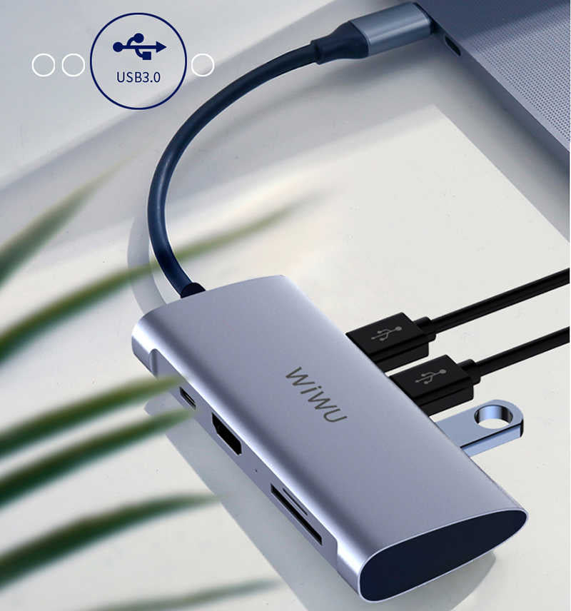 Wiwu Alpha 731HP Type-C Hub Gümüş