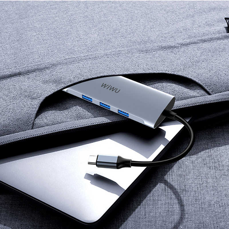 Wiwu Alpha 731HP Type-C Hub Gümüş