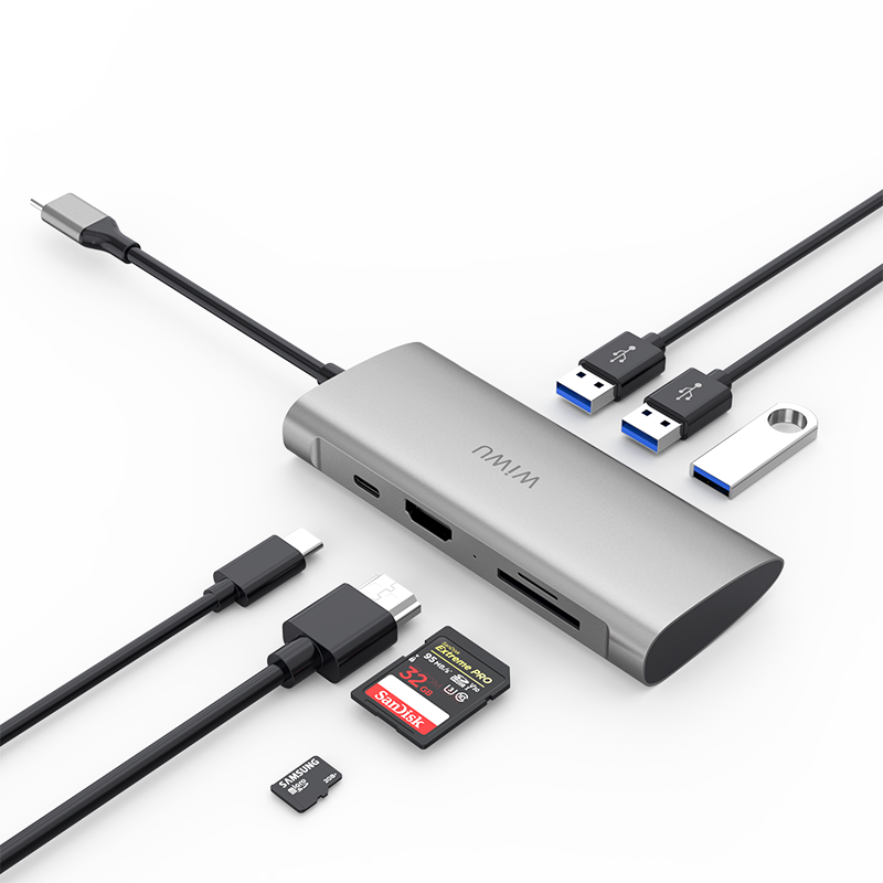 Wiwu Alpha 731HP Type-C Hub Gri