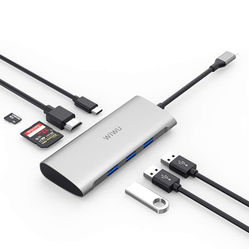 Wiwu Alpha 731HP Type-C Hub Gri