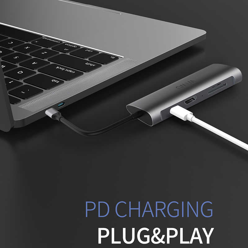 Wiwu Alpha 831HRT Type-C Hub Gümüş