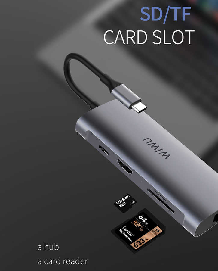 Wiwu Alpha 831HRT Type-C Hub Gri