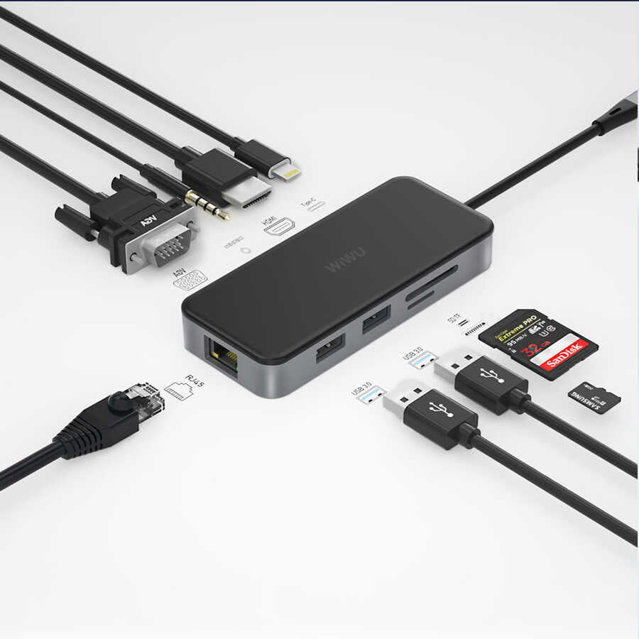 Wiwu Alpha 921HRT Lightning Hub Gri