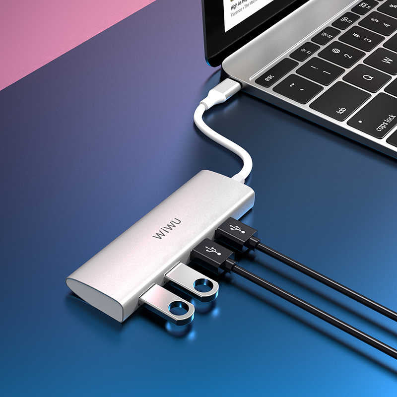 Wiwu Alpha A440 Type-C Hub Gri