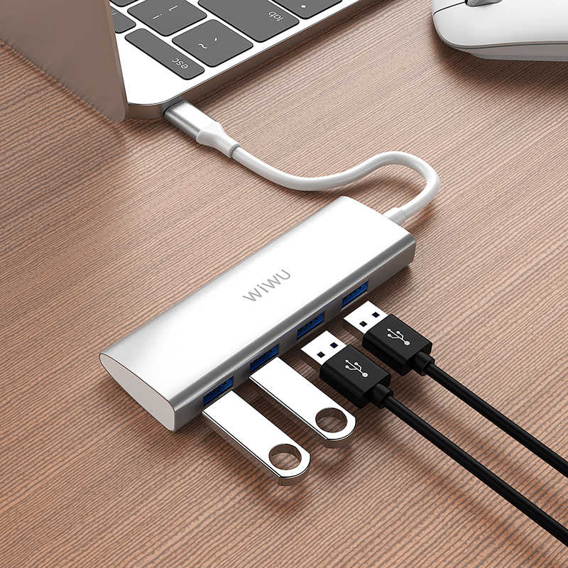 Wiwu Alpha A440 Type-C Hub Gümüş