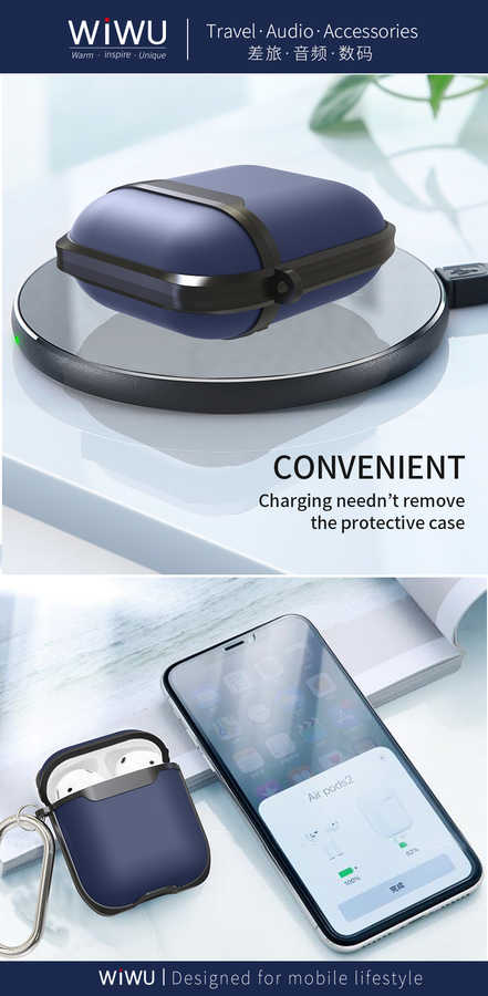 Wiwu APC001 Airpods Kılıf Siyah-Kırmızı