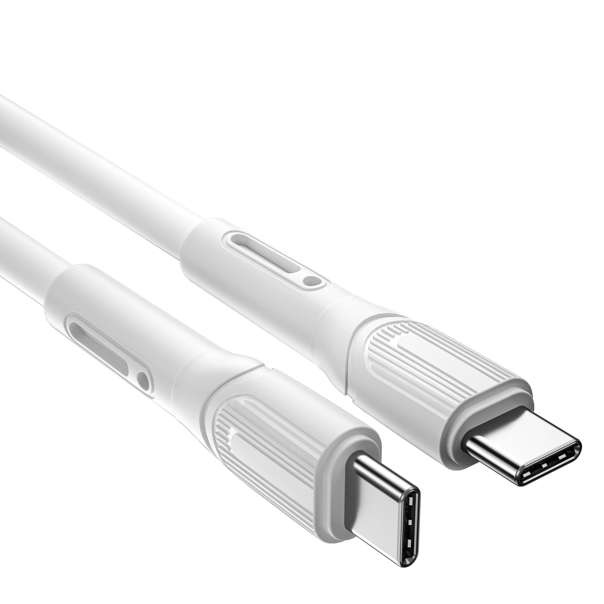 Wiwu Armor Wİ-C005 Kablo Ucu Korumalı Tasarım 100W Hızlı Şarj Özellikli Type-C To Type-C PD Kablo 1M Beyaz