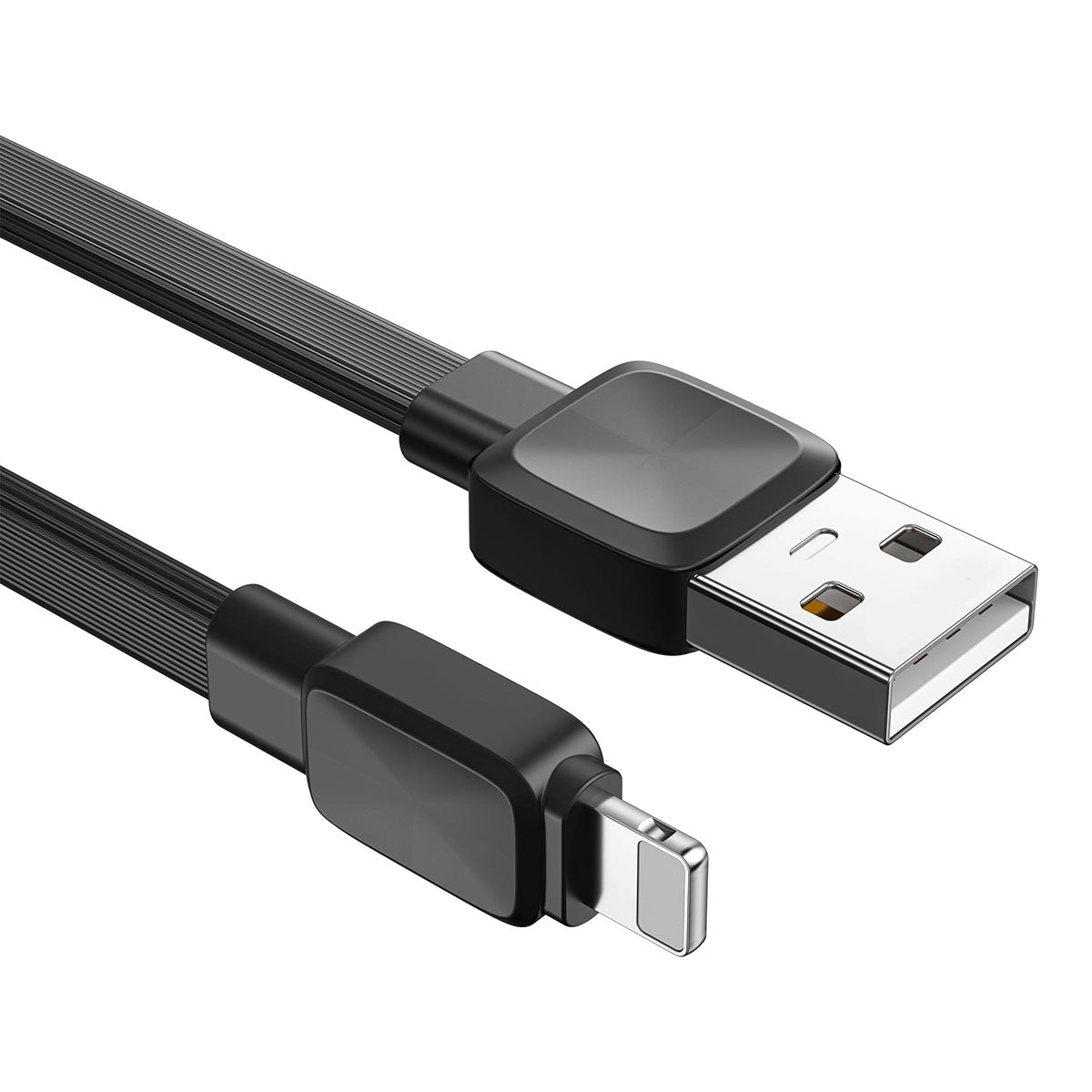 Wiwu Bravo Wİ-C003 Yassı Tasarım Lightning Usb Kablo 1M Siyah