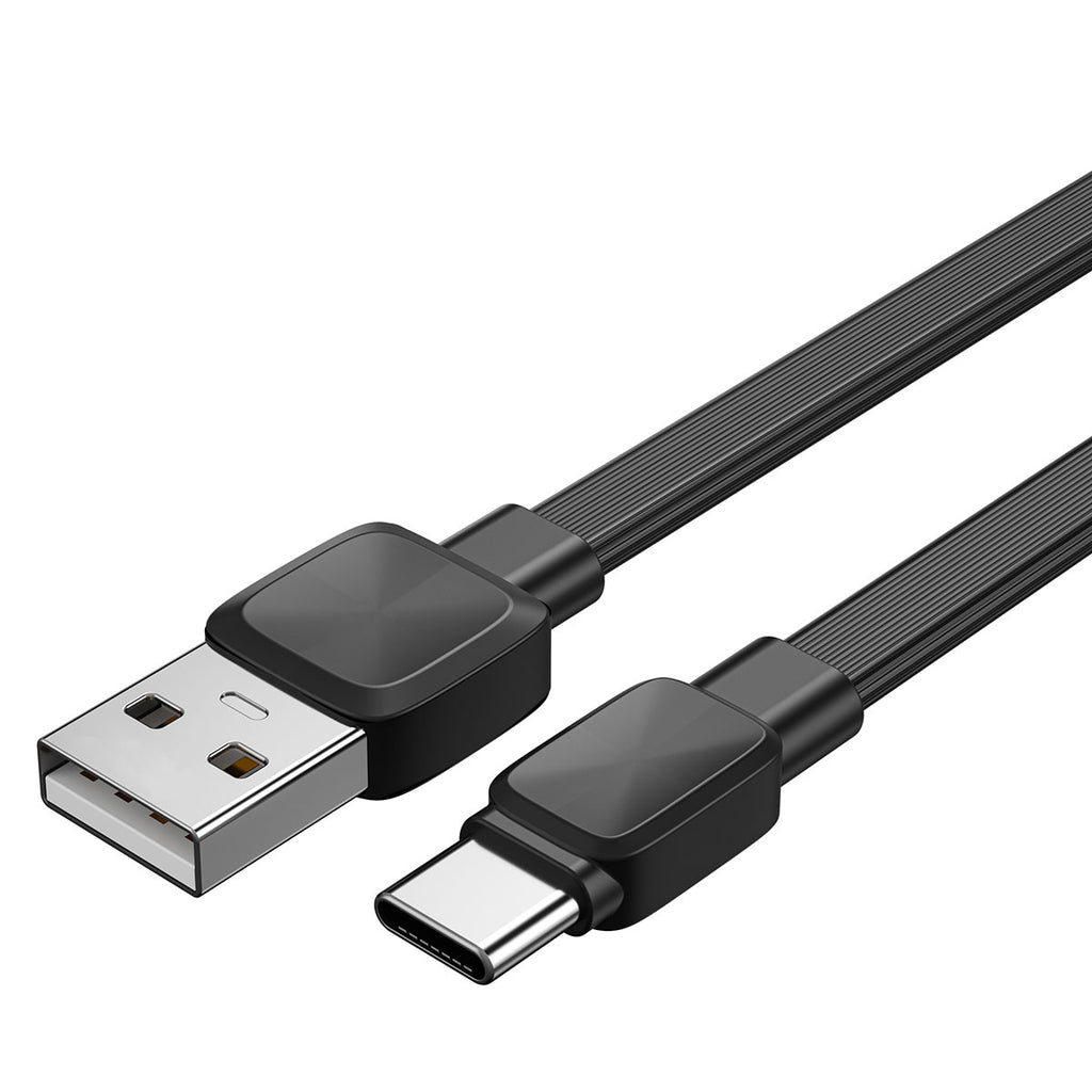 Wiwu Bravo Wİ-C003 Yassı Tasarım Type-C Usb Kablo 1M Siyah
