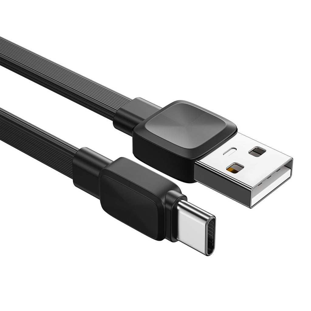 Wiwu Bravo Wİ-C003 Yassı Tasarım Type-C Usb Kablo 1M Siyah