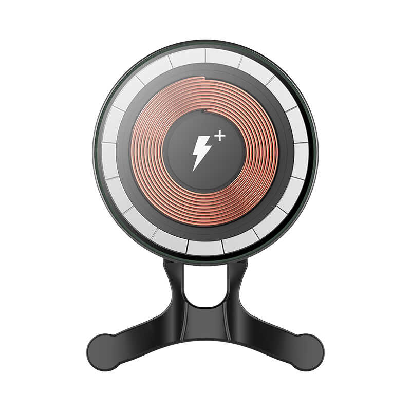 Wiwu CH-309 Araç İçi Magnetik Wireless Şarj Özellikli Telefon Tutucu Havalandırma Tasarım Siyah