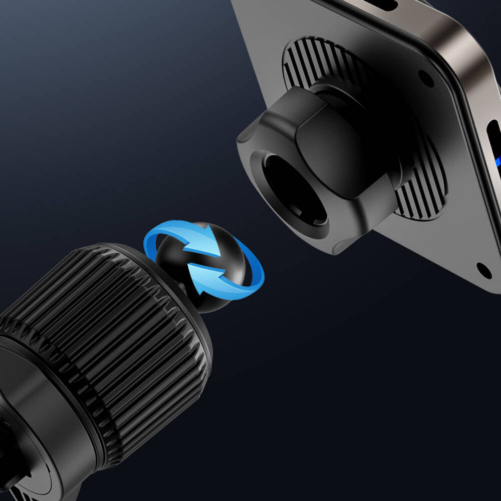 Wiwu CH-318 Magneto Serisi M-safe Şarj Özellikli Havalandırma Tasarım Araç Telefon Tutucu Siyah