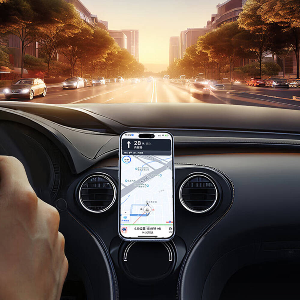 Wiwu CH-318 Magneto Serisi M-safe Şarj Özellikli Havalandırma Tasarım Araç Telefon Tutucu Siyah