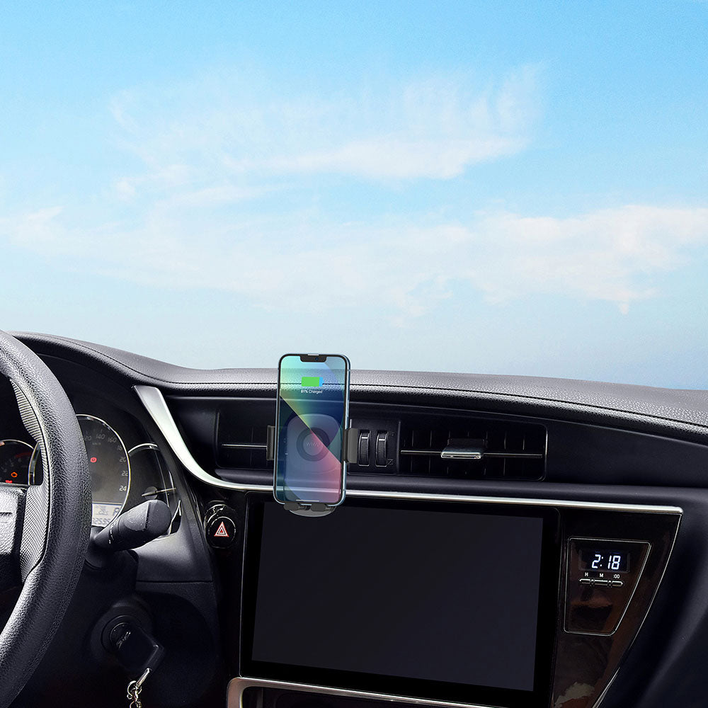 Wiwu CH008 Telefon Ağırlığı İle Çalışan Havalandırma Tasarım Araç Telefon Tutucu Siyah