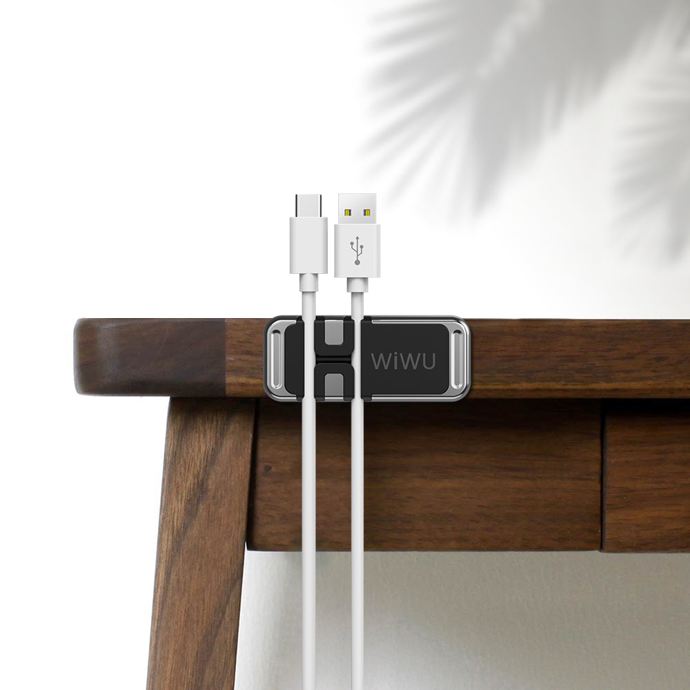 Wiwu CH011 Kablo Düzenleyicili Magnetik Düz Zemin Versiyon Araç Telefon Tutucu Gümüş