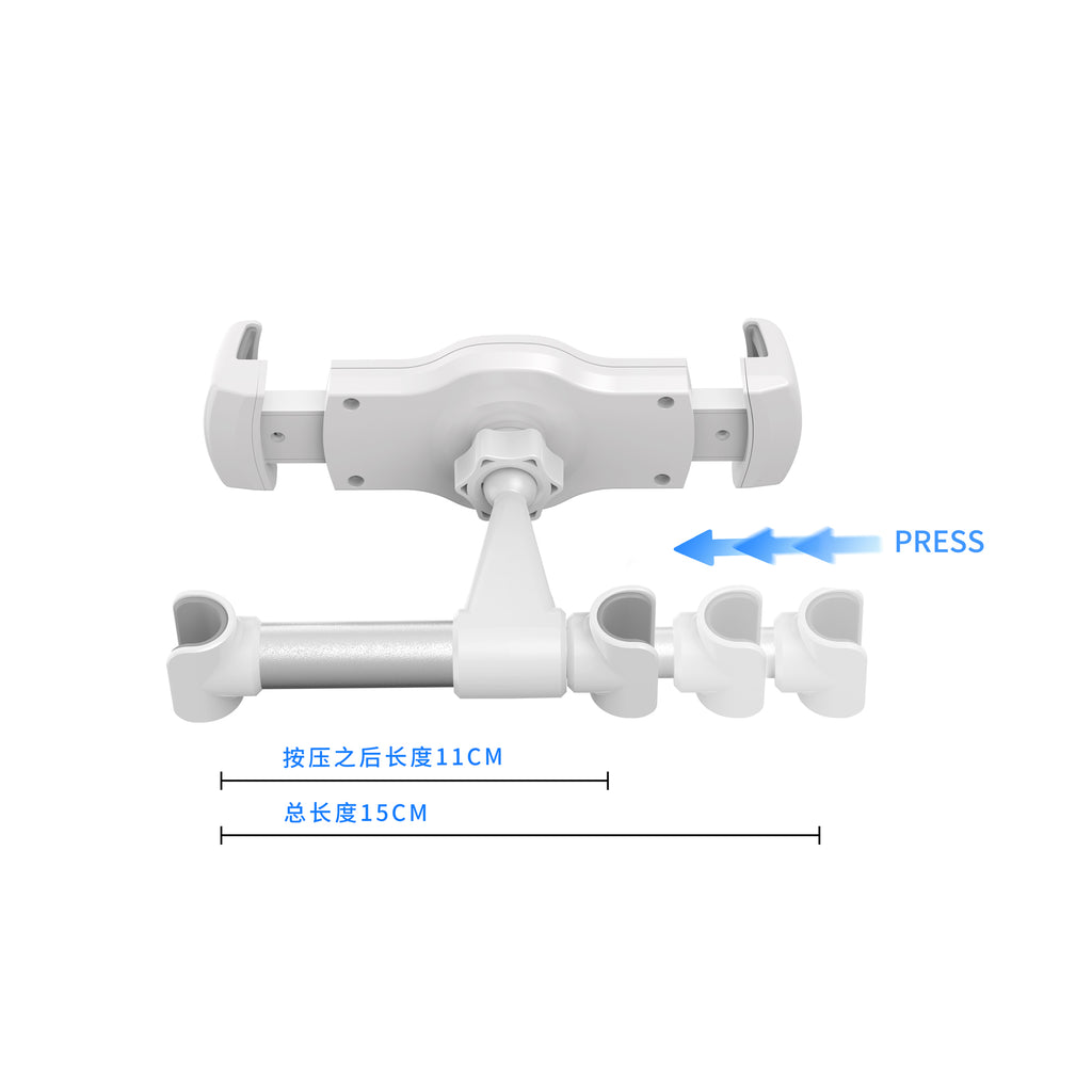 Wiwu CH017 Otomatik Mekanizmalı Arka Koltuk Araç Tablet Tutucu Beyaz