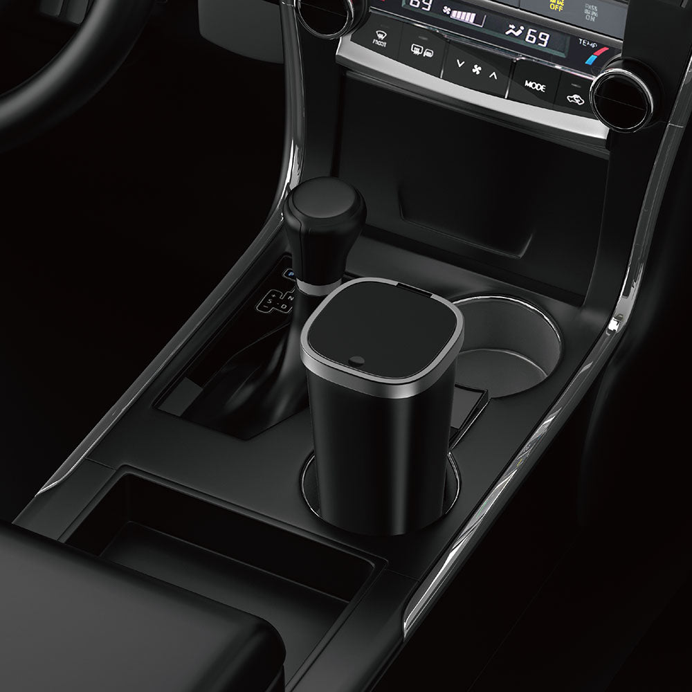 Wiwu CH020 Otomatik Kapaklı Araç İçi Mini Çöp Kutusu Siyah