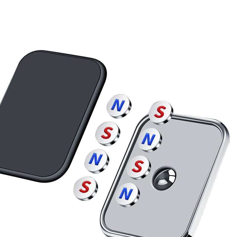 Wiwu CH023 360 Derece Dönebilen Magnetik Düz Zemin Versiyon Araç Telefon Tutucu Gümüş