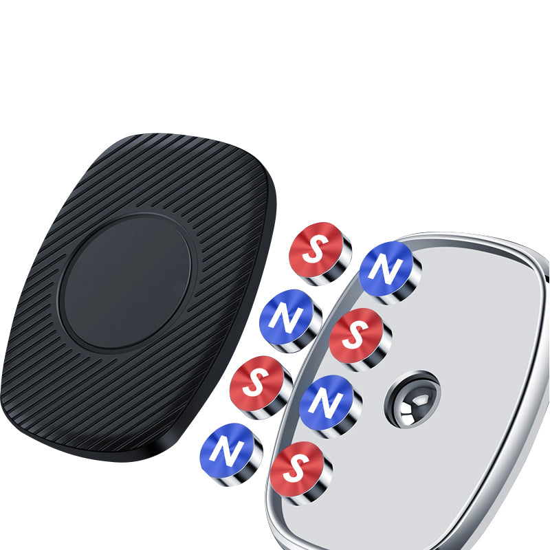 Wiwu CH024 360 Derece Dönebilen Magnetik Düz Zemin Versiyon Araç Telefon Tutucu Gümüş