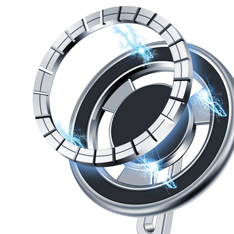 Wiwu CH027 360 Derece Dönebilen Magnetik Düz Zemin Versiyon Araç Telefon Tutucu Gümüş