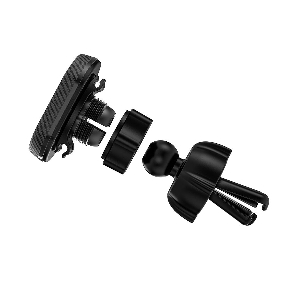 Wiwu CH040 360 Derece Dönebilen Havalandırma Tasarım Magnetik Araç Telefon Tutucu Siyah