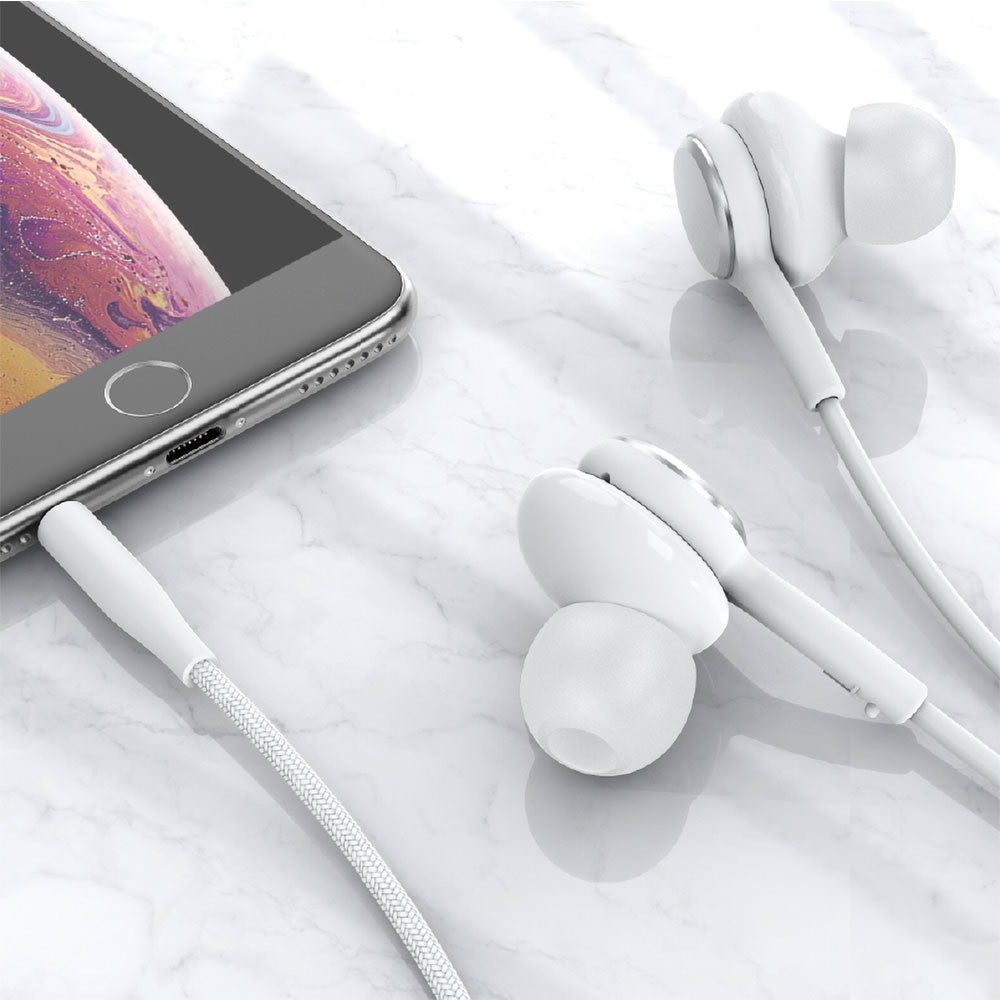 Wiwu EB310 Hi-Fi Ses Kaliteli 3.5mm Kulakiçi Kulaklık Beyaz