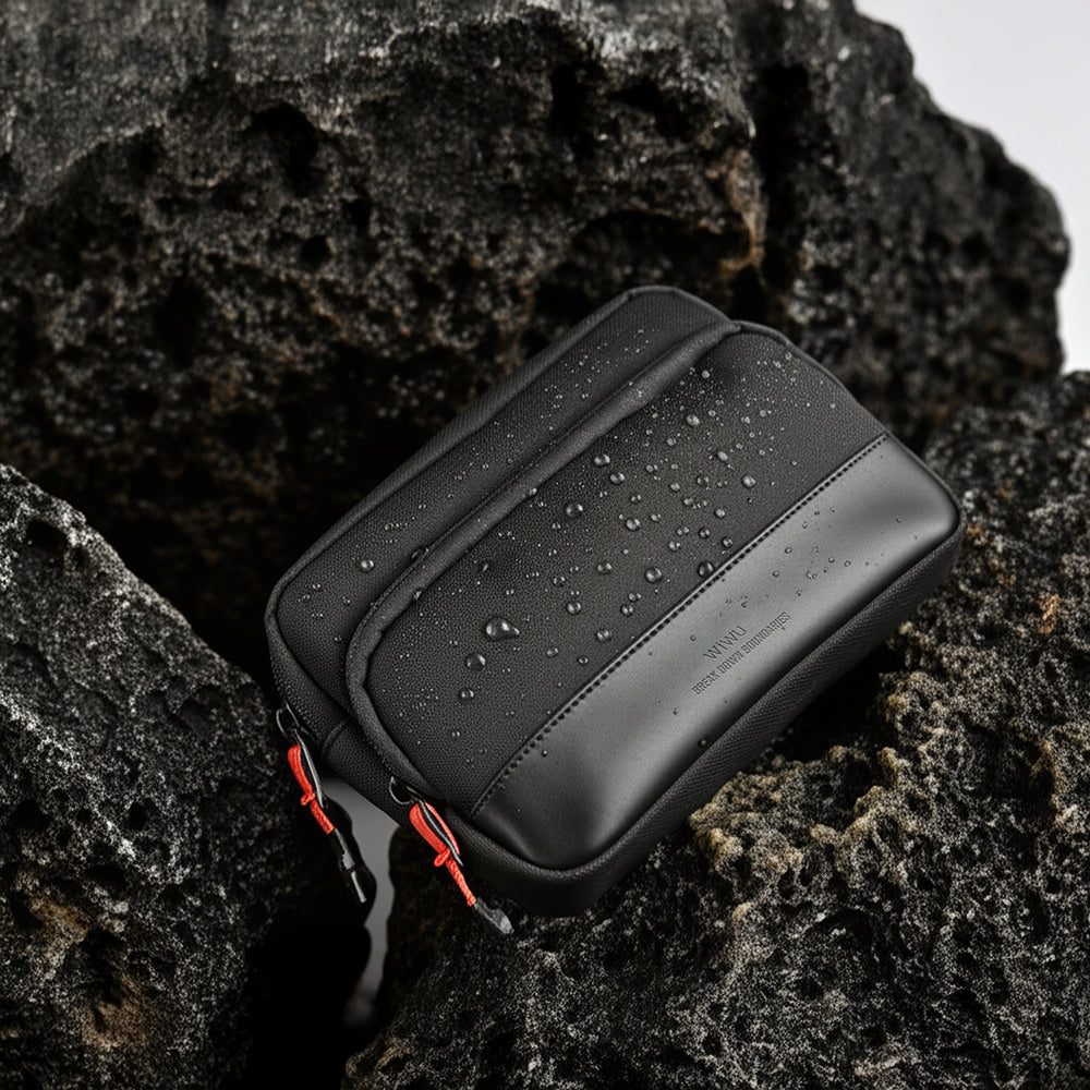 Wiwu Essen Serisi Suya Dayanıklı 1200D Polyester Kumaş Çapraz Vücut Çantası Siyah