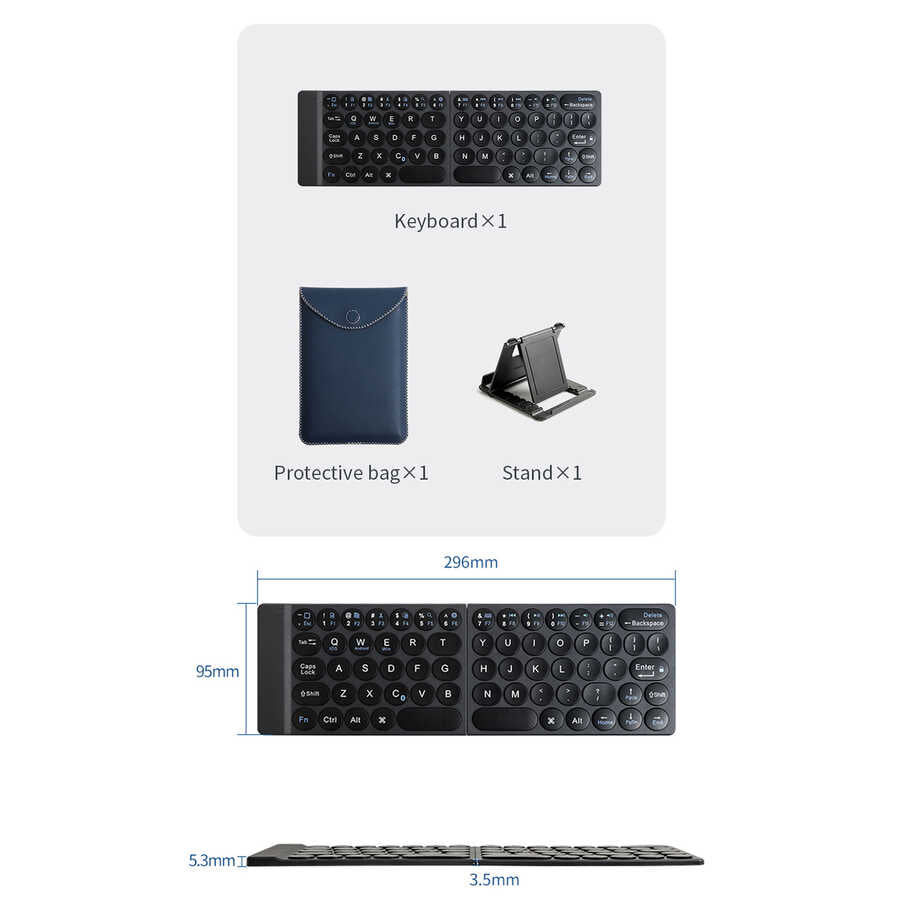 Wiwu FMK-01 Fold Mini Keyboard Siyah