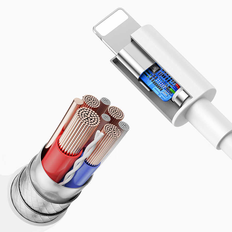 Wiwu G90 20W PD To Lightning Kablo 1M Beyaz