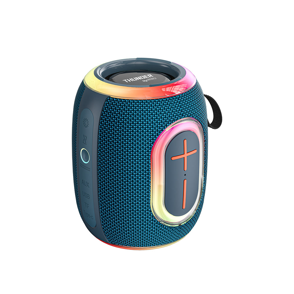 Wiwu H9 RGB Işıklı Askılı TWS Bluetooth Speaker Hoparlör v5.3 10W Mavi