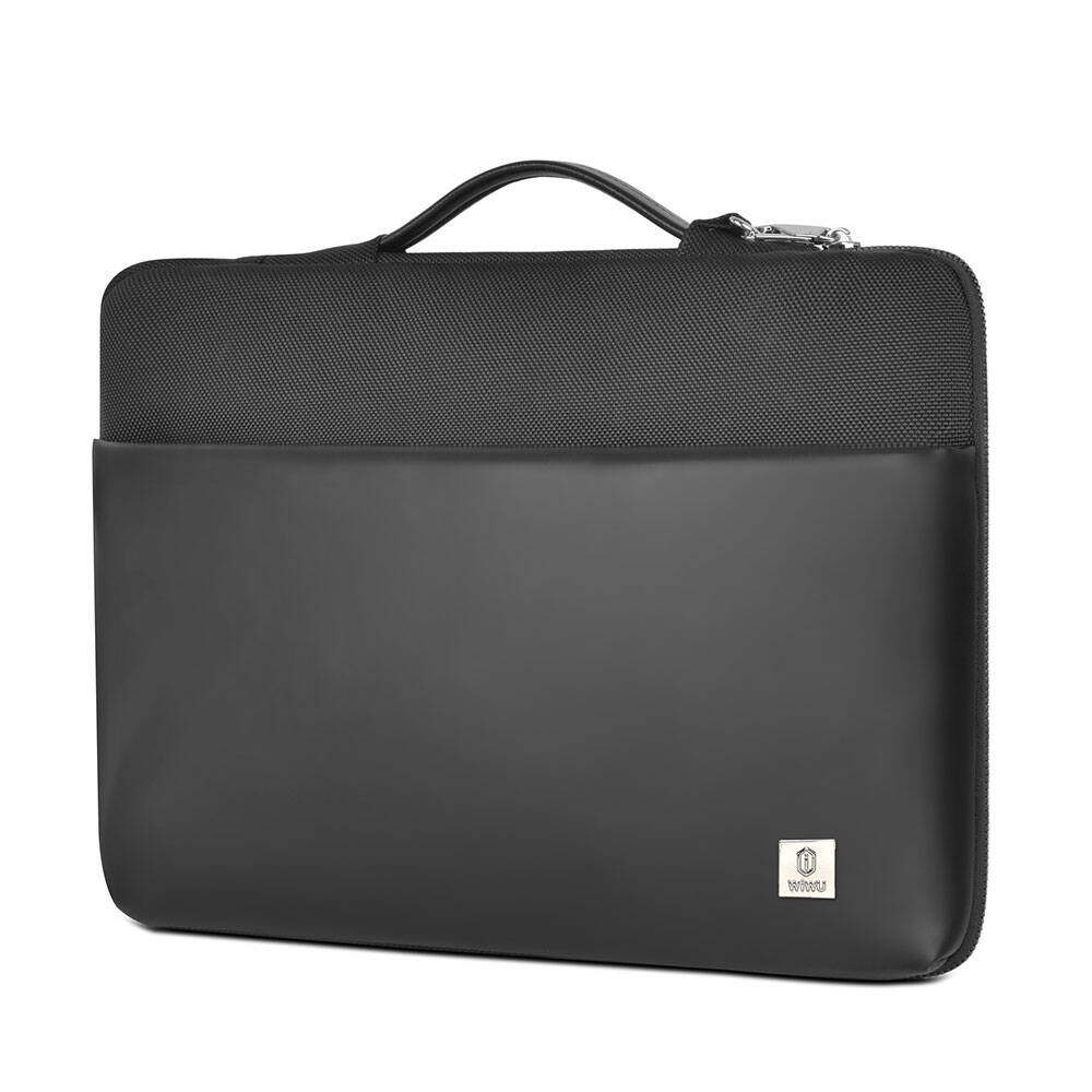 Wiwu Hali Laptop Sleeve Dupont Cordura 1680D Su Geçirmez Naylon Kumaş 16" Laptop Çantası Siyah